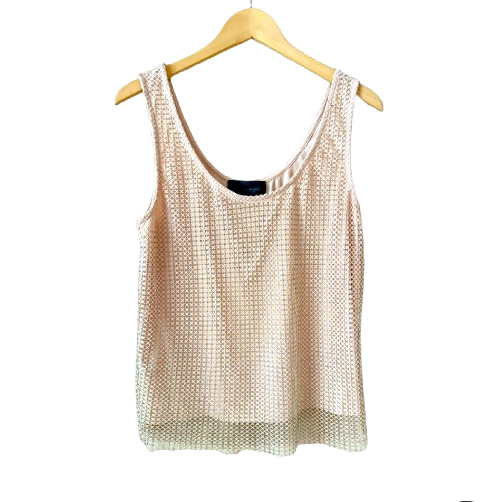 Anthropologie Sunday in Brooklyn sparkle mesh tank top Size M New with Tag